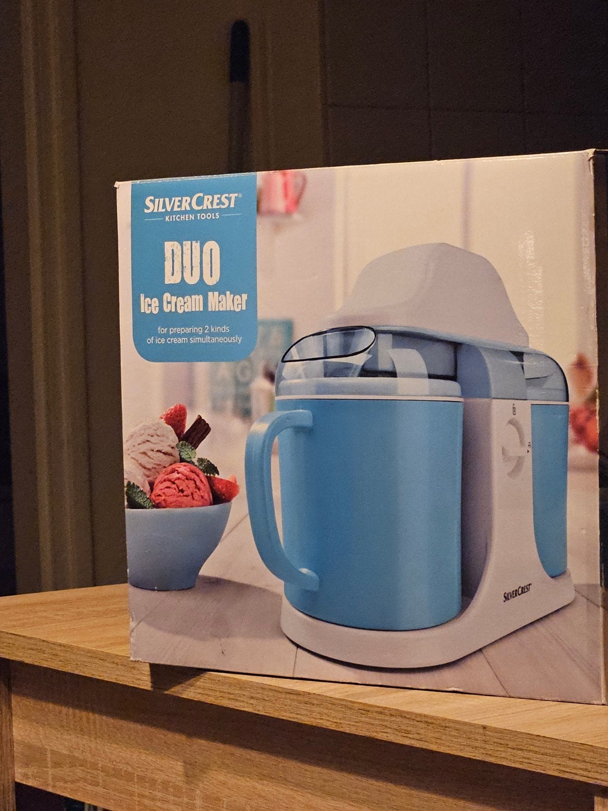 SilverCrest Duo IJsmachine - Maakt 2 soorten ijs tegelijk, Witgoed en Apparatuur, IJsmachines, Ophalen of Verzenden, Nieuw