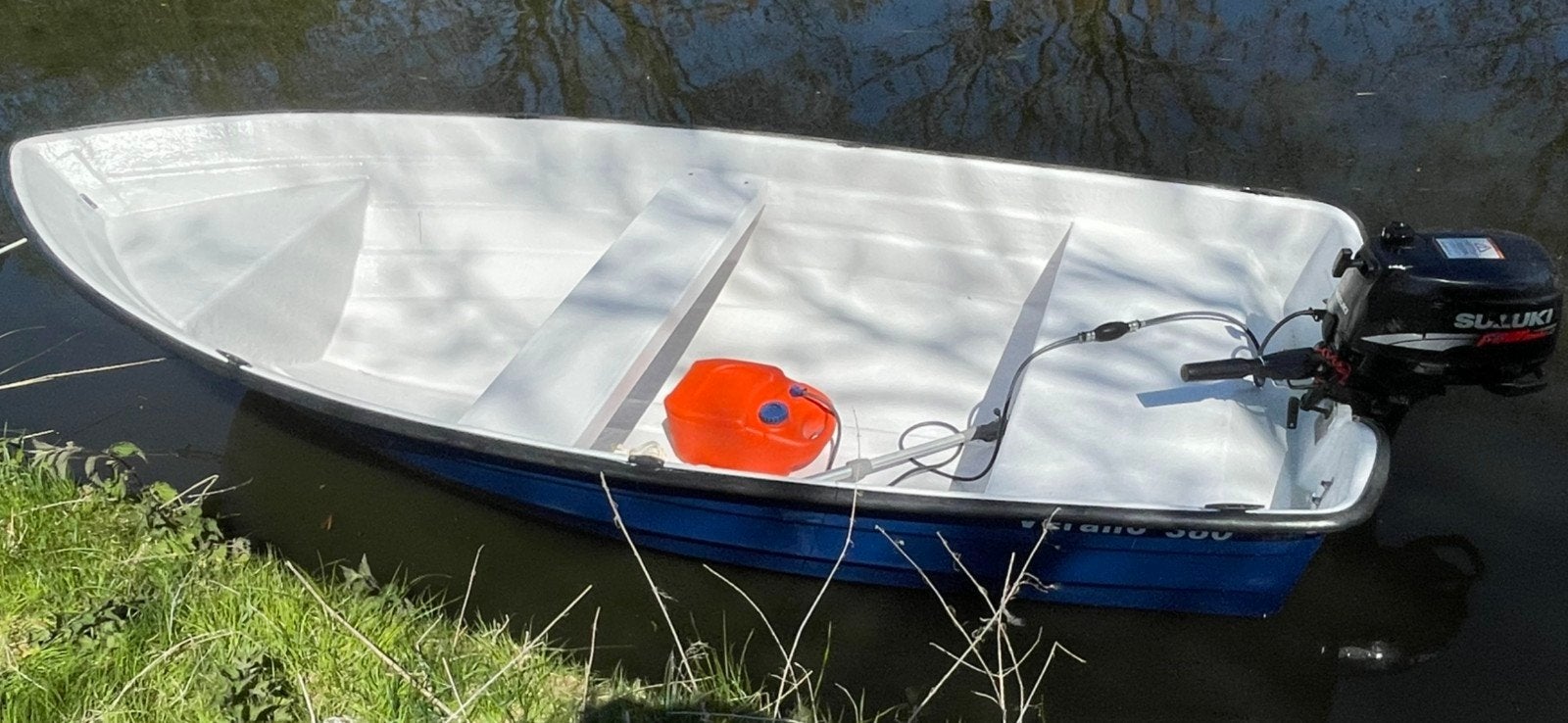 Motorboot Verano 380 met Suzuki 5pk - Vaarklaar!, Overige merken, Buitenboordmotor, Zo goed als nieuw, Benzine