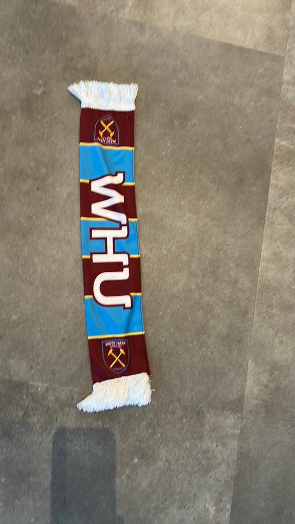 Mini sjaal west ham united, Ophalen of Verzenden, Zo goed als nieuw, Buitenlandse clubs, Vaantje of Sjaal