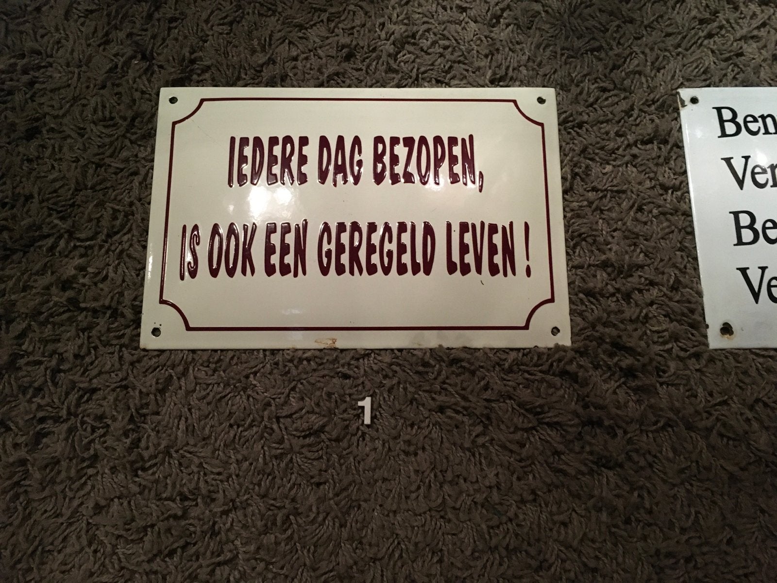 Diverse emaille borden met humoristische teksten, Ophalen of Verzenden