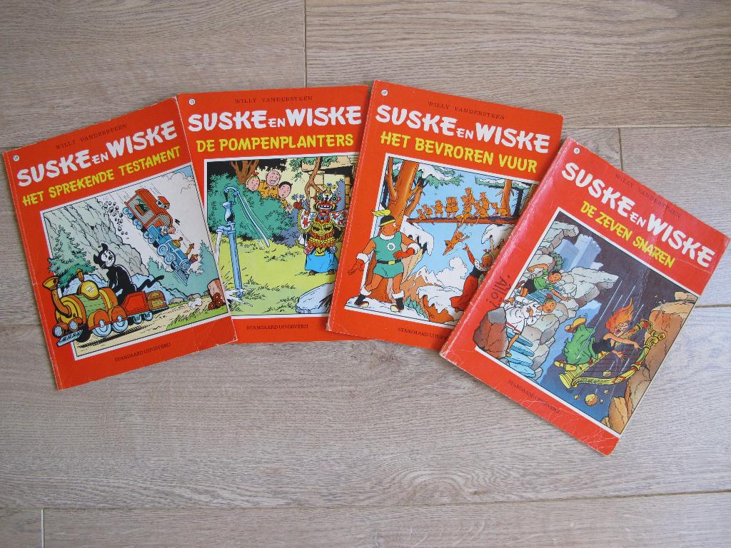 Suske en Wiske; vier nummers 79, 119, 141 en 176, Gelezen, Willy Vandersteen e.a., Ophalen of Verzenden, Meerdere stripboeken