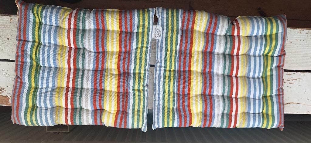 2 gestreepte kussentjes nieuw, Ophalen of Verzenden, Nieuw, Overige kleuren, Vierkant