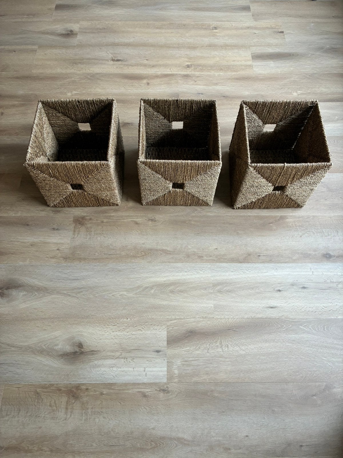 3 rieten Ikea manden - Knipsa, Ophalen, Gebruikt, Mand, Vierkant