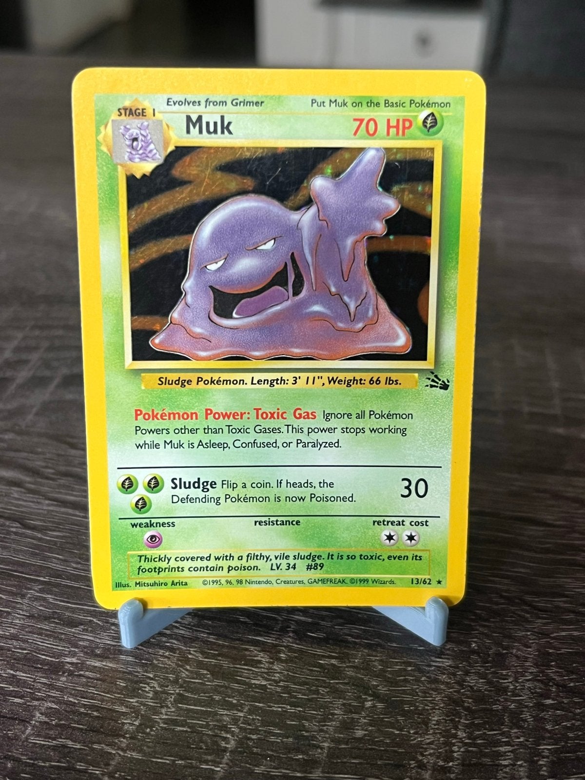 Muk (13/62) - Fossil - EX, Ophalen of Verzenden, Gebruikt, Losse kaart