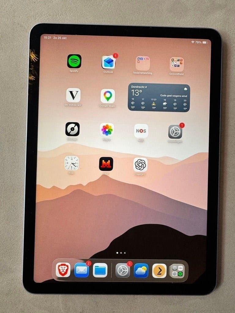 Ipad air 4e generatie, Computers en Software, Gebruikt, Blauw, Apple iPad Air, 11 inch