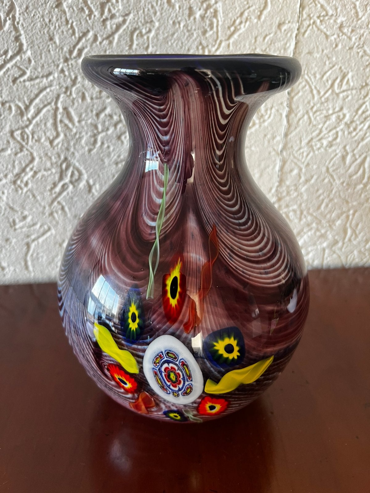 Vintage, Italiaans design murano millefiori vaas, Ophalen of Verzenden