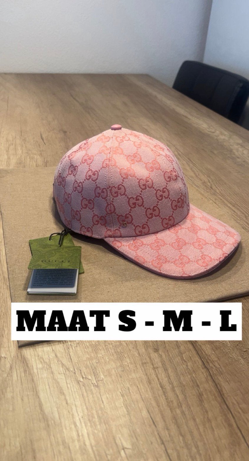 Roze gucci pet, Kleding | Heren, Hoeden en Petten, Ophalen of Verzenden, Zo goed als nieuw