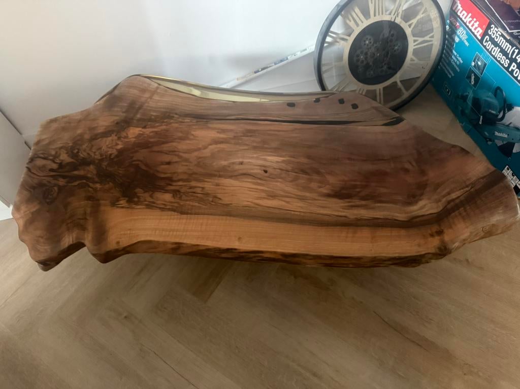 Eikenhout walnoten tafel, Huis en Inrichting, Woonaccessoires | Zuilen en Pilaren, Ophalen, Zo goed als nieuw