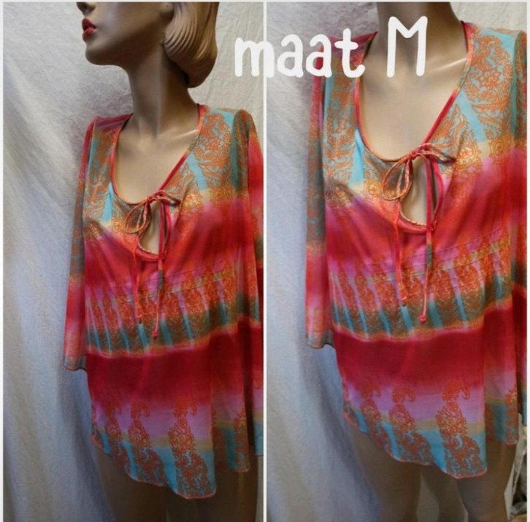 Gekleurde blouse m, Ophalen of Verzenden, Zo goed als nieuw