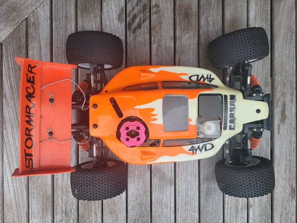 Carson Nitro Buggy 4WD + Robbe Futaba zender + onderdelen, Hobby en Vrije tijd, Gebruikt, Auto offroad, Ophalen of Verzenden, Nitro