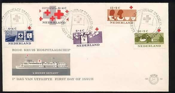 Nederland FDC E58 Zonder Adres, Rode Kruis 1963, Postzegels en Munten, Postzegels | Eerstedagenveloppen, Ophalen of Verzenden