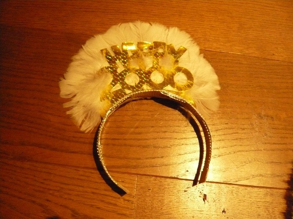 Tiara en fotohoudertje met opdruk "2000 ", Ophalen of Verzenden, Gebruikt
