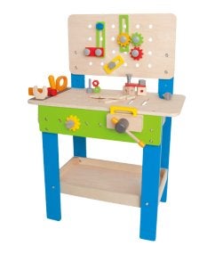 Hape houten kinderwerkbank incl accessoires, Edugro, Industrieweg 15, 5324 JX Ammerzoden, Nieuw, Ophalen of Verzenden