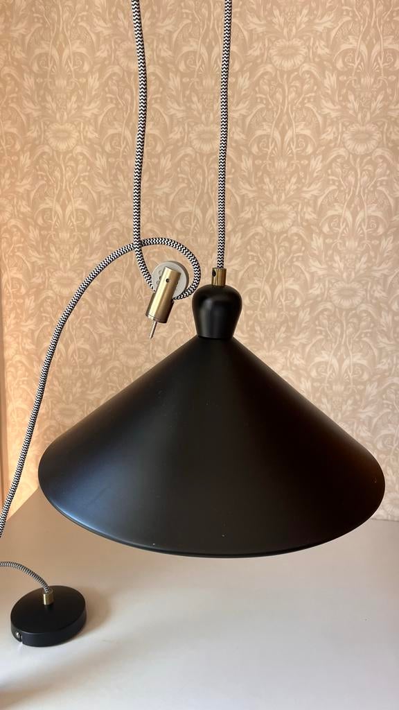MADE metalen zwarte lampenkap - 35cm, zo goed als nieuw, Ophalen, Zo goed als nieuw