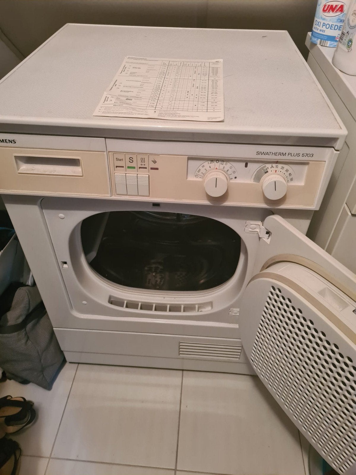 Siemens Siwatherm Plus 5703 Wasdroger - Gebruikt, Ophalen, 6 tot 8 kg, Gebruikt, Minder dan 85 cm