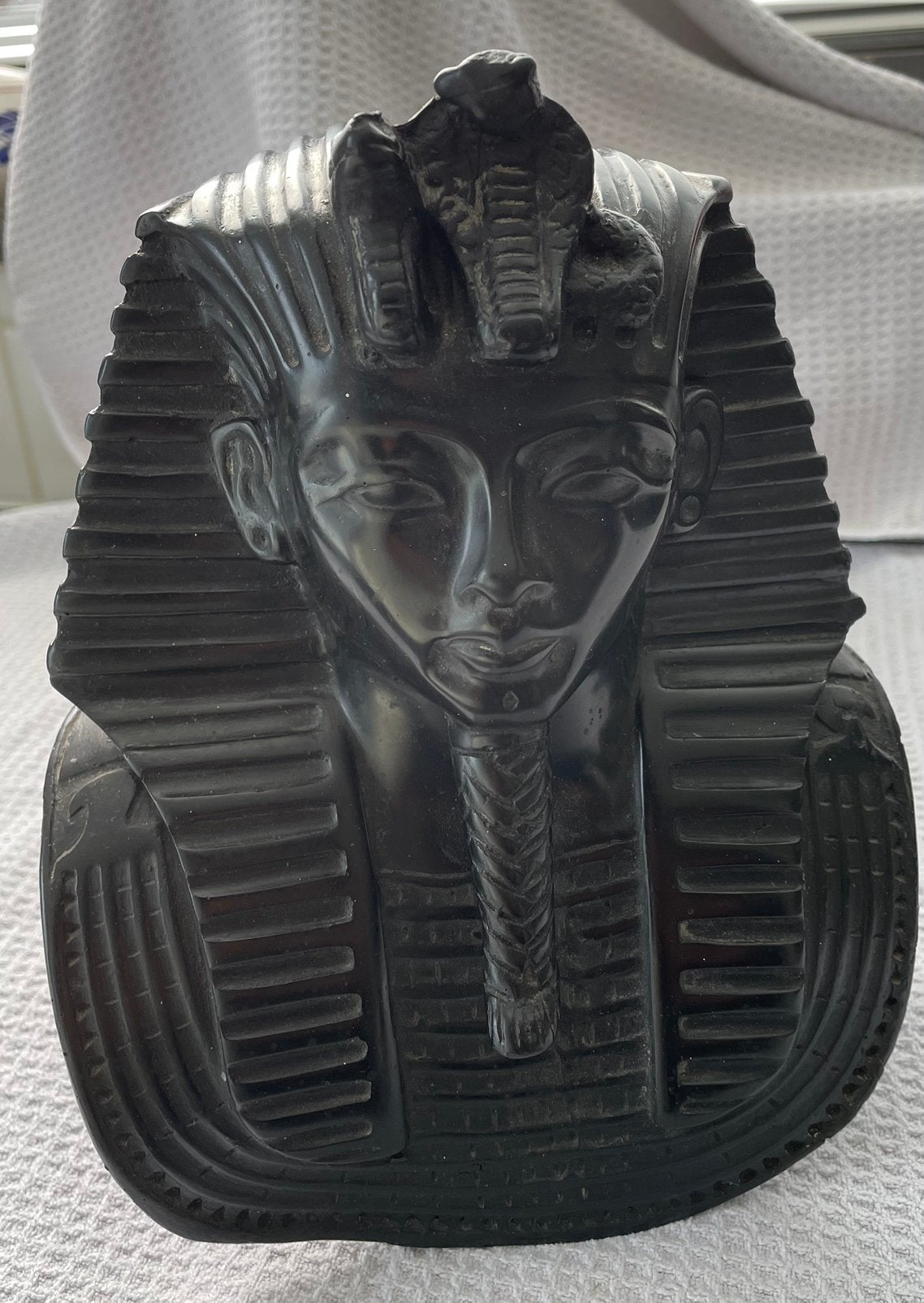 Buste van een Egyptische farao, Buste, Ophalen of Verzenden, Handgemaakt, Steen of Keramiek