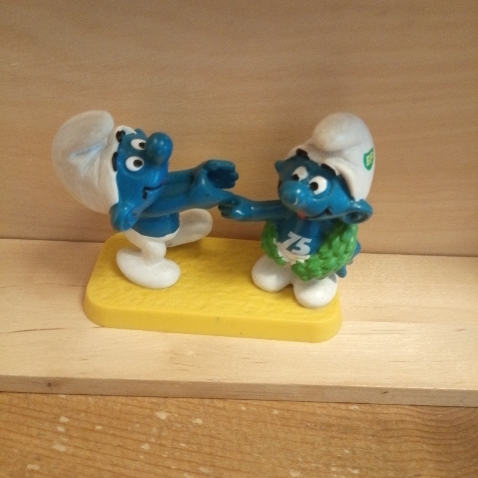 Zeldzame Schleich Smurfen BP 75 jaar Lauwerkrans 20025.1984, Ophalen of Verzenden, Gebruikt, Verschillende Smurfen, Poppetje, Figuurtje of Knuffel