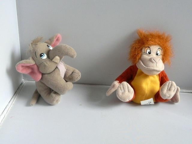 disney knuffels Jungle boek Dombo en aap ca. 10cm Pumba, Verzamelen, Ophalen of Verzenden, Leeuwenkoning of Jungle Boek, Zo goed als nieuw
