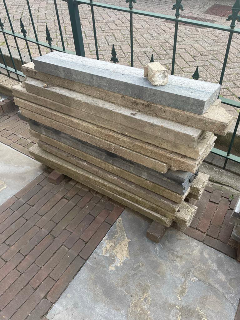 Grove opsluitbanden, Tuin en Terras, Tegels en Klinkers, Ophalen, Gebruikt, 5 tot 10 m², Beton
