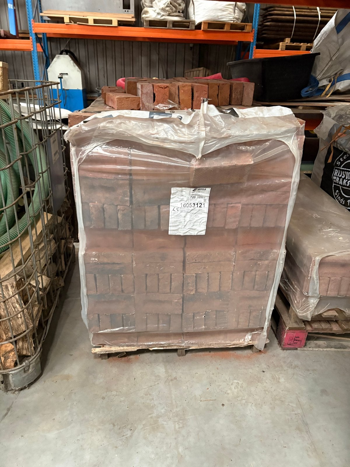 1 Pallet Engels Gevelstenen HV 6276 WF - Oranje Blauw Bont, Ophalen, Nieuw, Bakstenen
