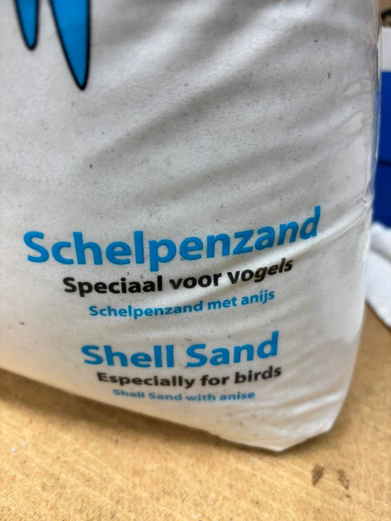 Schelpenzand bodembedekking vogelzand vollierezand, Tuin en Terras, Zand, Ophalen, Nieuw