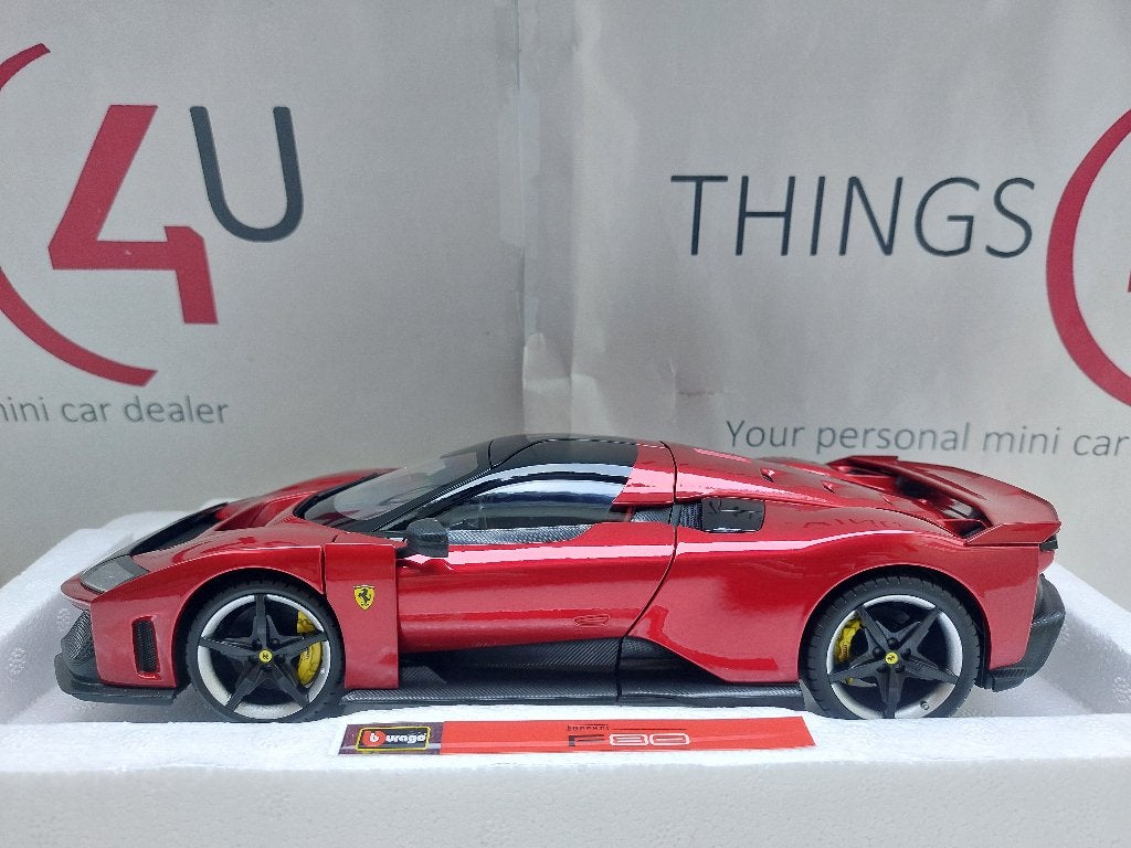 Bburago Signature 1:18 Ferrari F80 2024 corsa magma/zwart, Hobby en Vrije tijd, Modelauto's | 1:18, Ophalen of Verzenden, Nieuw