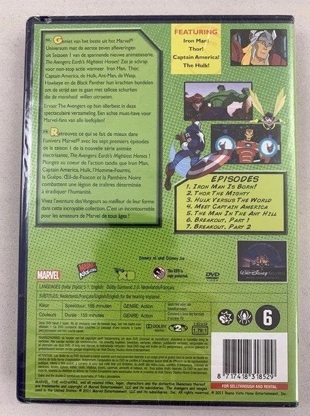 Marvel The Avengers Deel 1 Heroes Assemble DVD 2011, Coolsingel 104, 3011 AG Rotterdam, Netherlands, Verzenden, Marvel, Overige typen