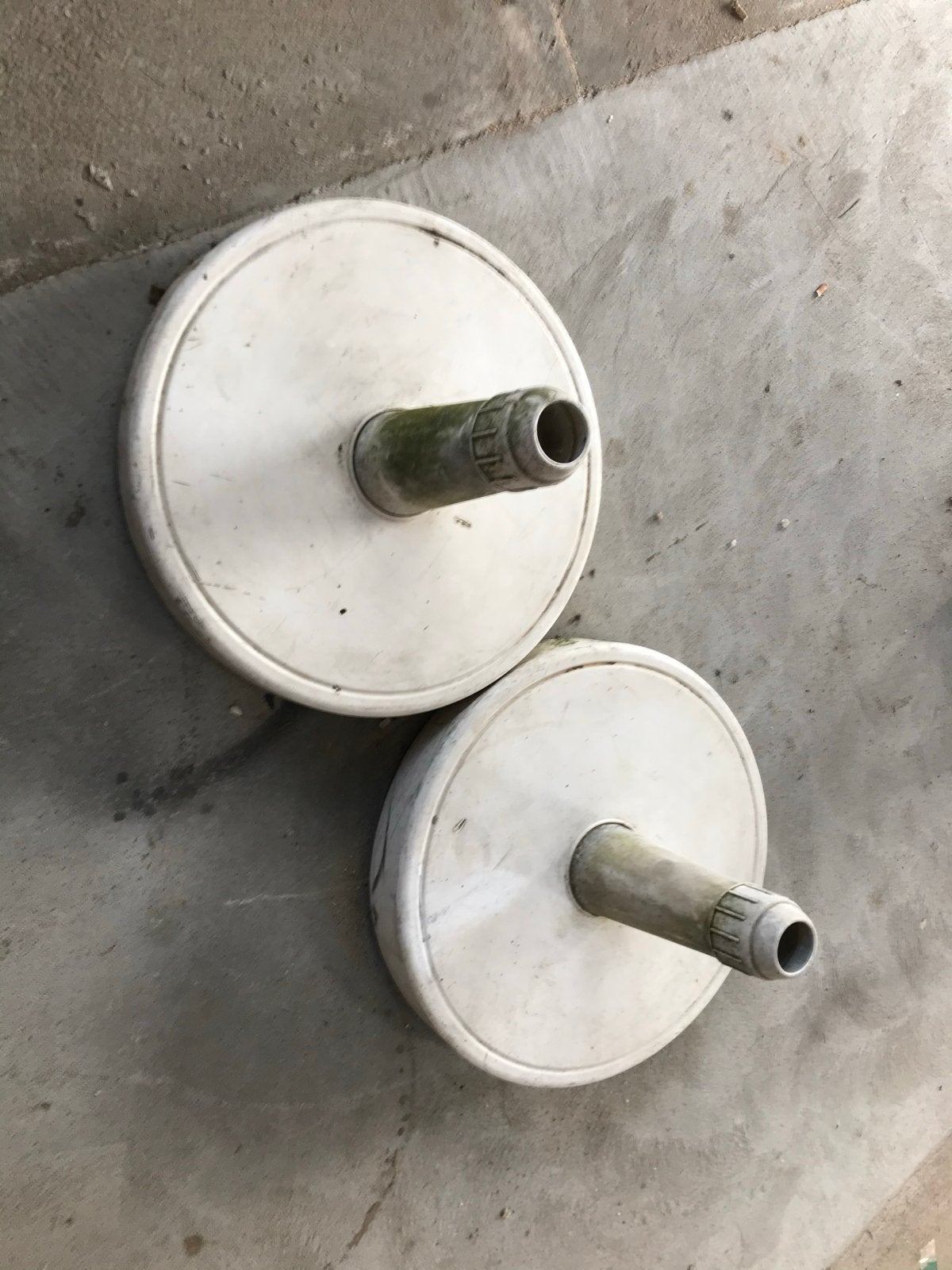 Zware horeca parasolvoeten te koop, Ophalen of Verzenden, Gebruikt, Minder dan 1 meter, Parasolvoet
