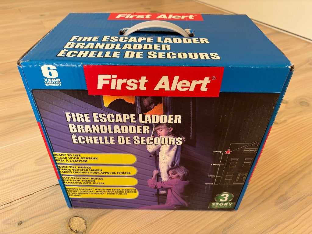 Brandladder 7,3 meter, 3 verdiepingen, Nieuw, First Alert, Ophalen, Nieuw, Ladder, Opvouwbaar of Inschuifbaar