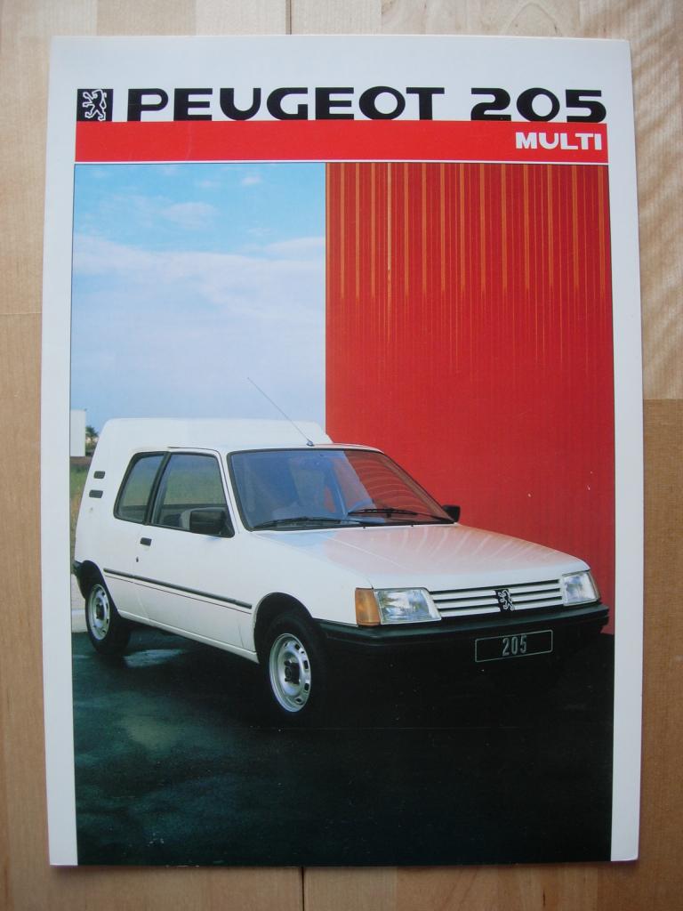 Peugeot 205 Multi Brochure ca 1987 - Bestel, Boeken, Ophalen of Verzenden, Zo goed als nieuw, Peugeot, Peugeot