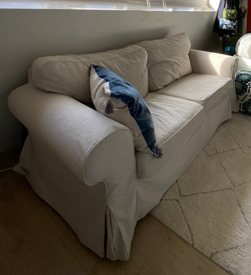Ikea Ektorp 2-zitsbank met afneembare hoezen, Ophalen, Gebruikt, 150 tot 200 cm, Tweepersoons