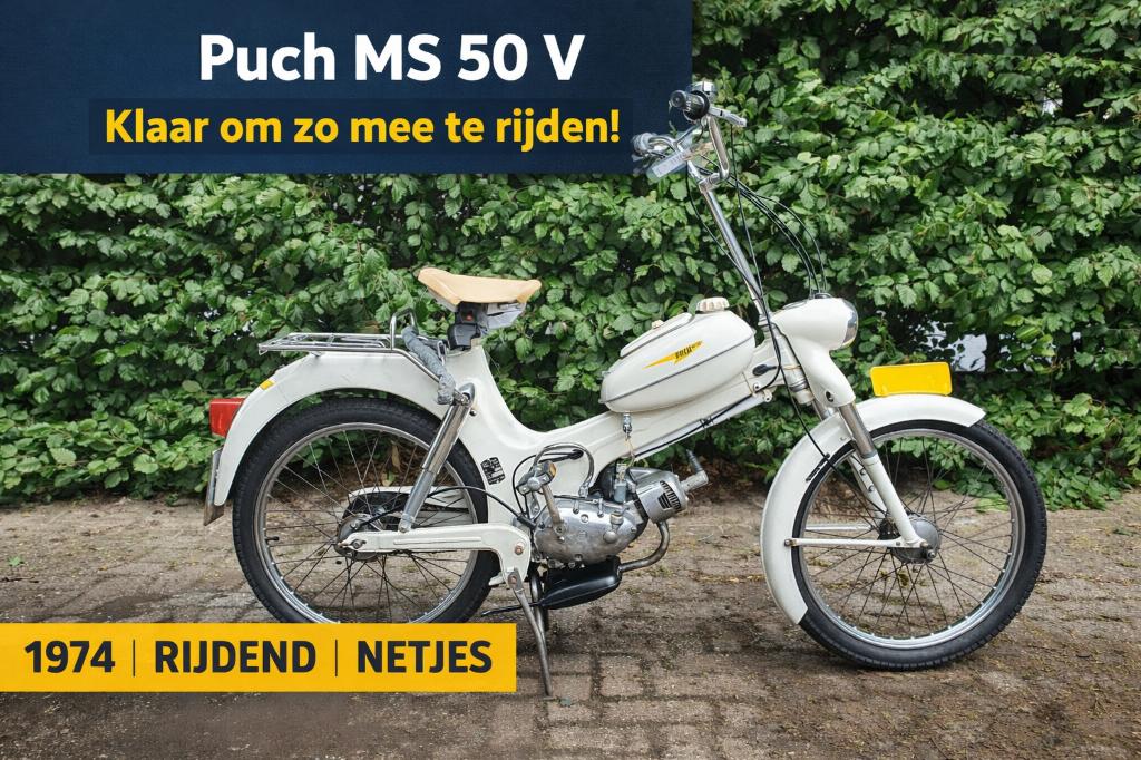 PUCH MS 50V, Fietsen en Brommers, Brommers | Puch, Gebruikt, Overige modellen, Maximaal 45 km/u, Ophalen