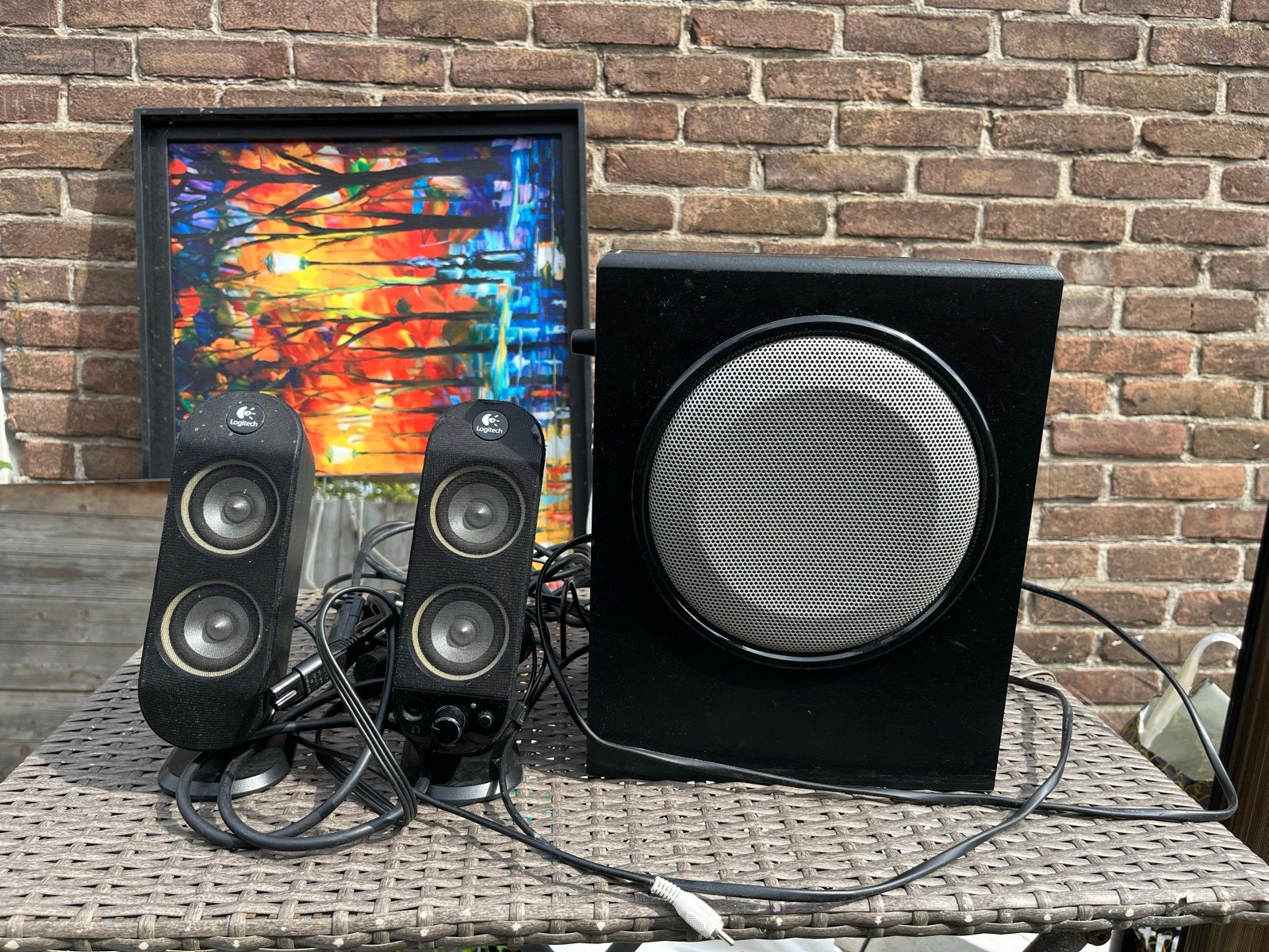 Logitech X-530 5.1 Speakerset met Subwoofer, Gebruikt, Logitech, Speakerset, Ophalen of Verzenden