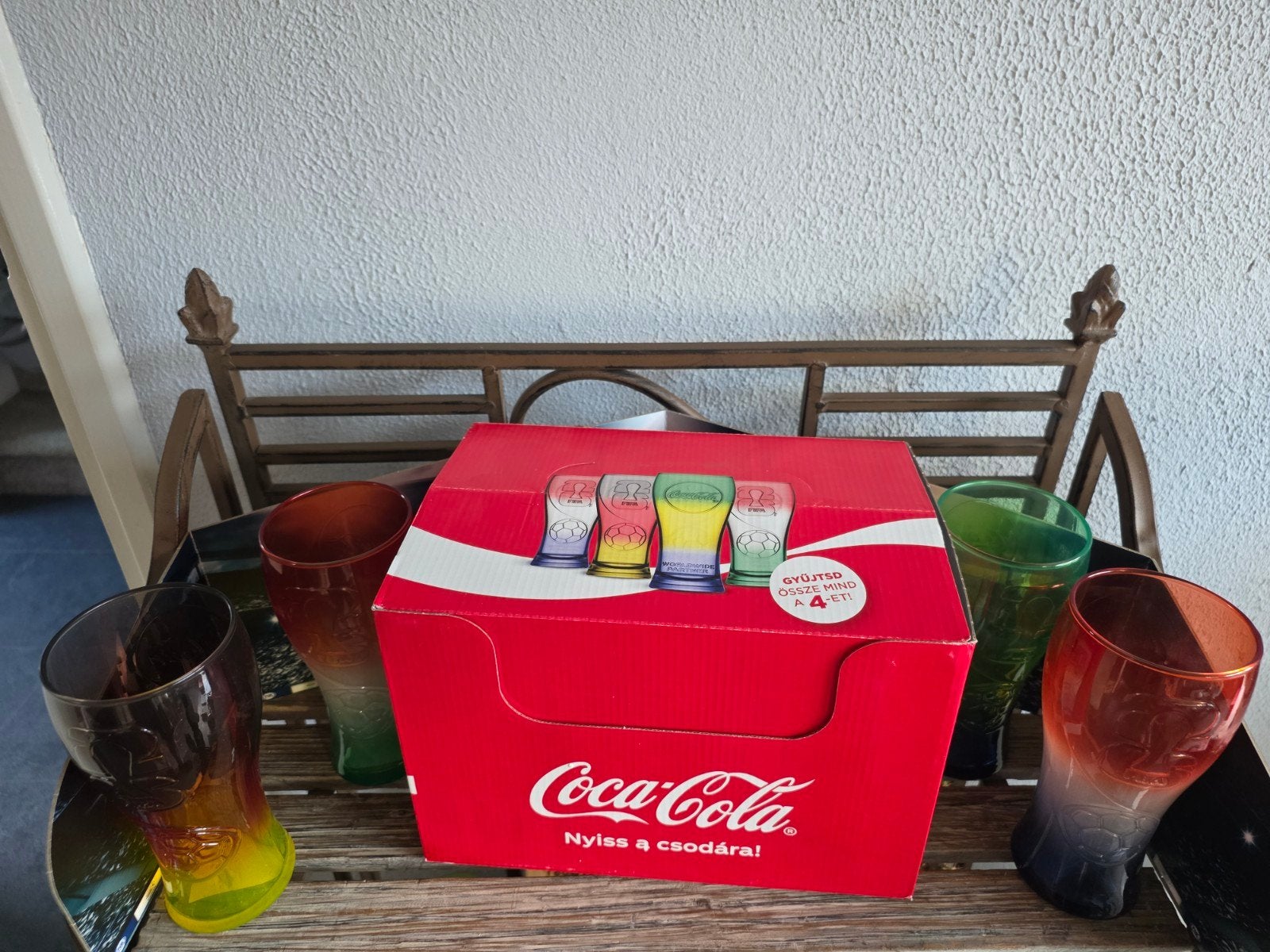 Coca-Cola FIFA Wk voetbal 2026 glazen Set (4 stuks), Ophalen, Nieuw, Frisdrankglas