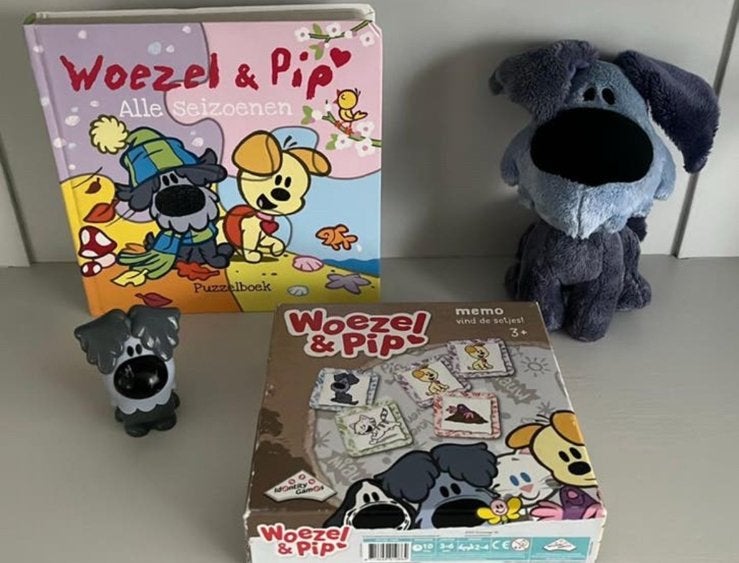 Speelgoed pakket woezel en pip boek knuffel memorie, Ophalen of Verzenden, Zo goed als nieuw, Jongen of Meisje