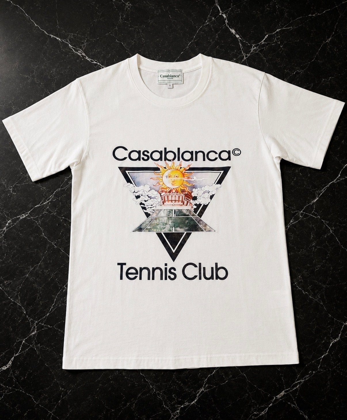 Casablanca Tennis Club T-shirt - Maat S, Kleding | Heren, T-shirts, Ophalen of Verzenden, Zo goed als nieuw, Maat 46 (S) of kleiner