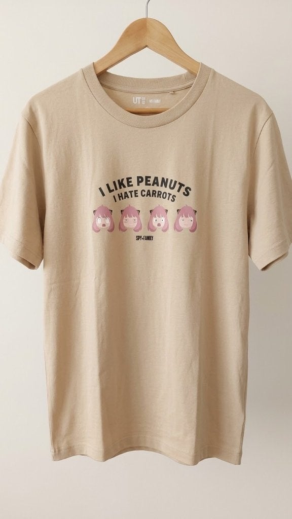 Uniqlo UT Spy x Family Shirt Anya Forger Peanuts - XL 2002, Uniqlo, Beige, Maat 56/58 (XL), Ophalen of Verzenden