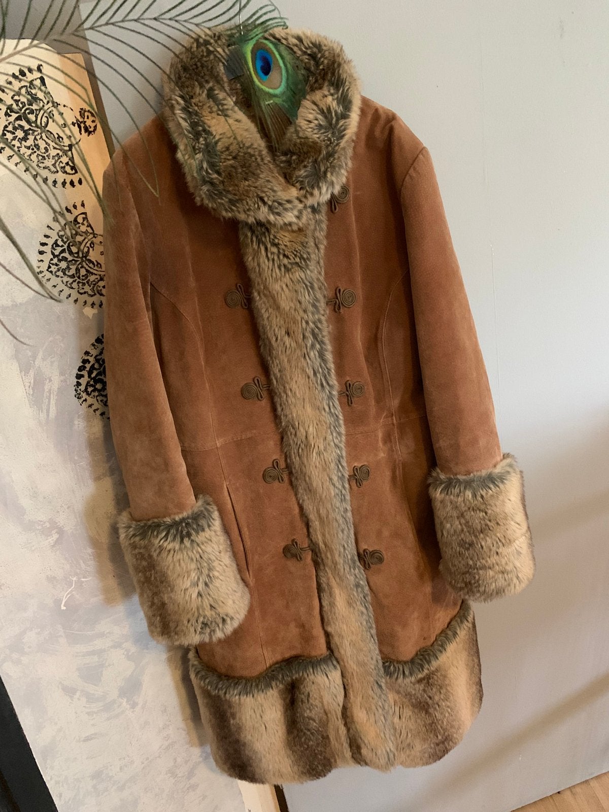 Shearling houtje touwtje lammy coat L, Kleding | Dames, -, Maat 42/44 (L), Ophalen of Verzenden, Zo goed als nieuw