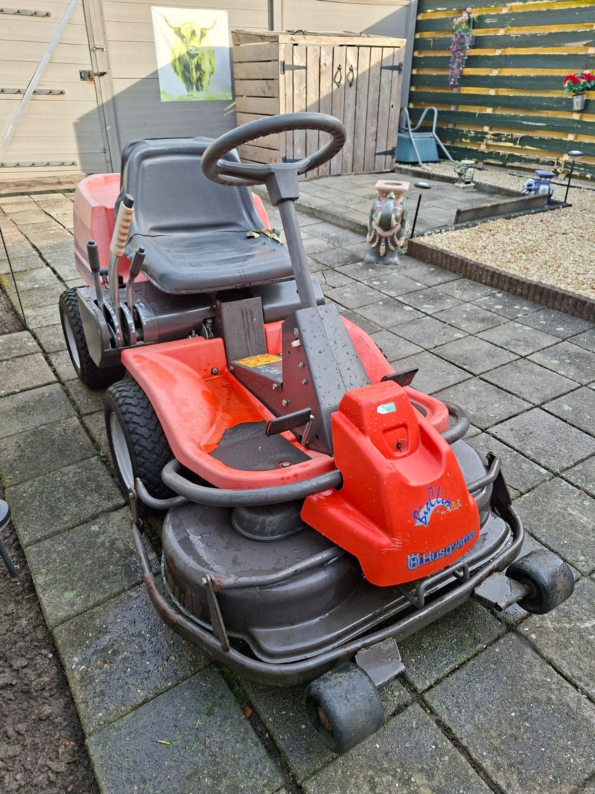 Husqvarna rider 11 zitmaaier frontmaaier, Tuin en Terras, Gebruikt, Versnellingen, Ophalen of Verzenden, 90 tot 120 cm