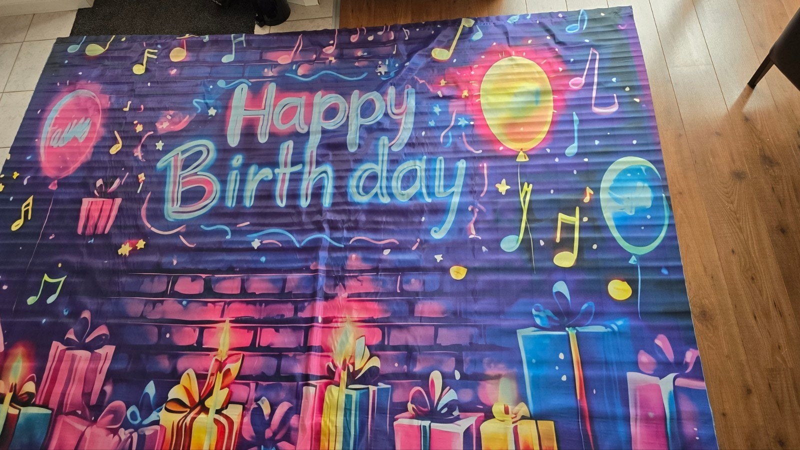 Happy Birthday Spandoek - Eenmalig Gebruikt, Ophalen of Verzenden, Gebruikt, Versiering, Verjaardag