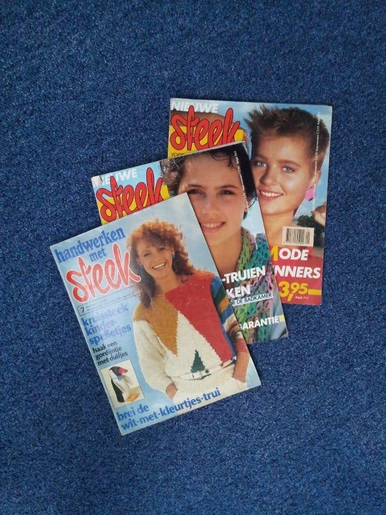 Maandblad Handwerken met Steek 1983-85 Vintage, Steek, Ophalen of Verzenden, Gelezen, Breien en Haken