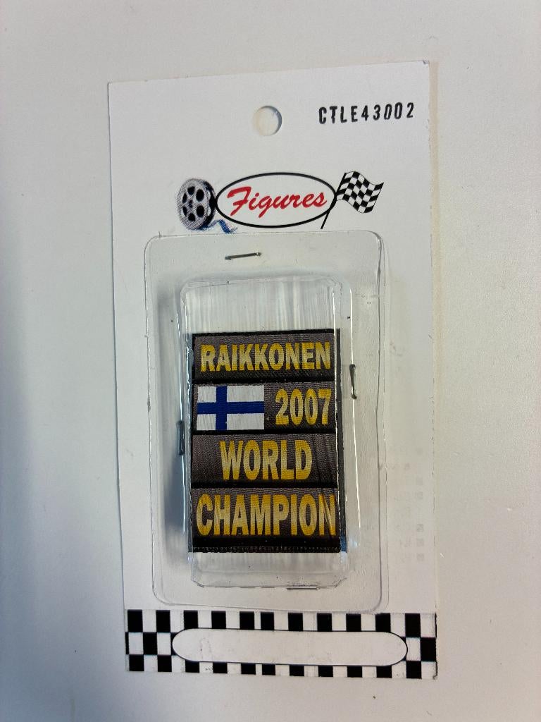 98956: Pitbord - Kimi Raikkonen - World Champion 2007 - 1:18, Overige merken, C/ Segorbe 37 – 03206 – Elche – Alicante, Cartrix
