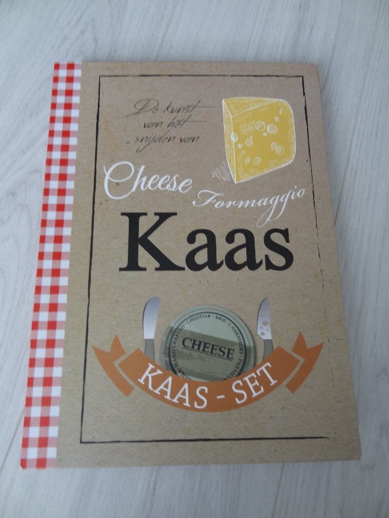 Map + kaasmesjes en plank de kunst van het snijden van kaas, Ophalen of Verzenden, Nieuw, Overige stijlen, Overige typen