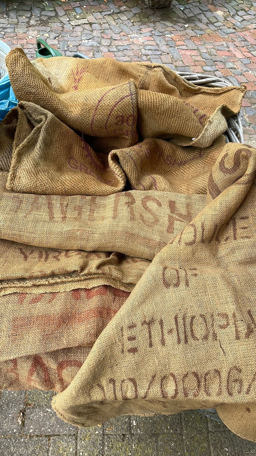 Jute zakken 9 stuks koffiezakken uit Frankrijk, Ophalen of Verzenden