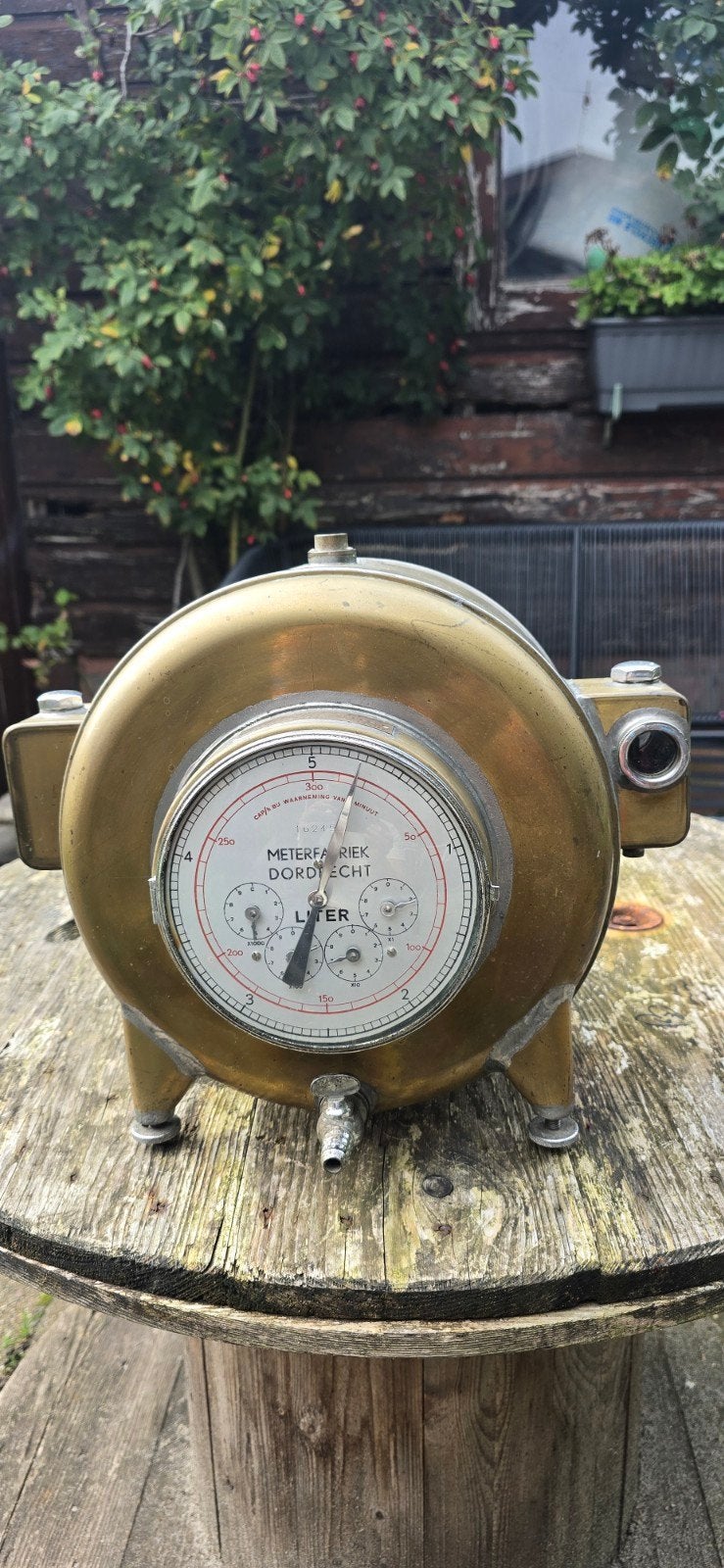 Gasmeter messing/koper, Ophalen of Verzenden, Koper