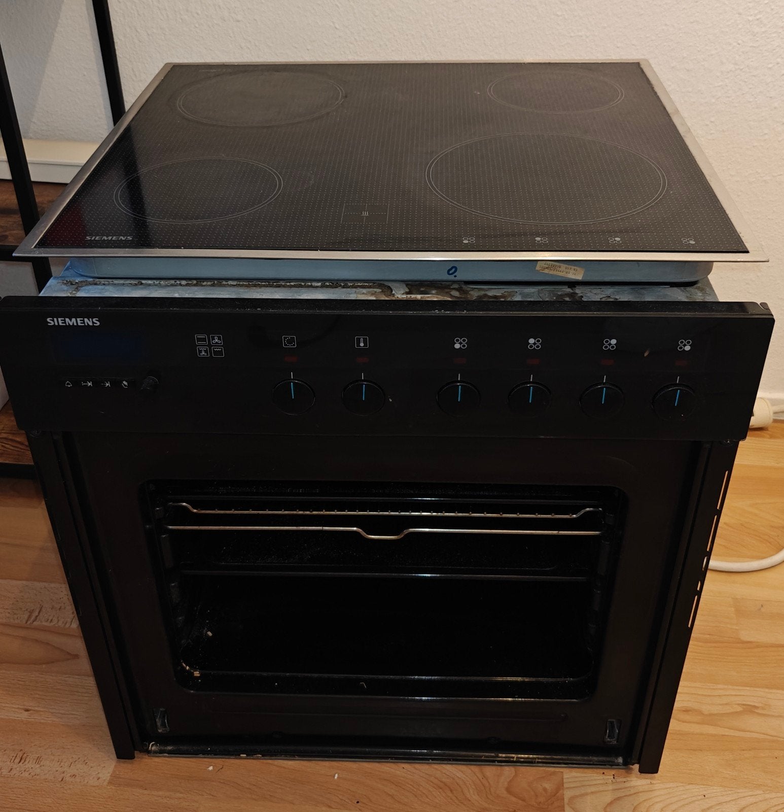 Siemens oven met Siemens Ceran elektrische kookplaat, Ophalen, Gebruikt, Siemens
