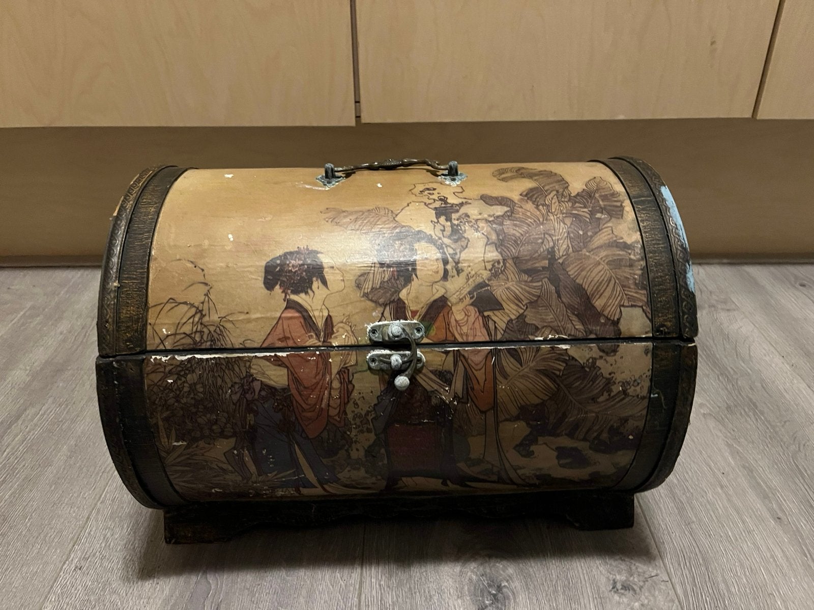 Indonesische opbergkistje, Ophalen, Zo goed als nieuw, Minder dan 50 cm