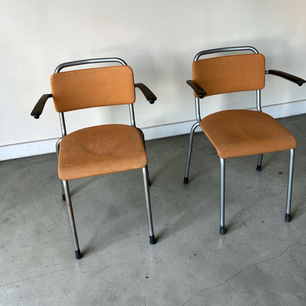 Set van 2 Gispen 208 vintage stoelen - JW Koch, Antiek en Kunst, Ophalen