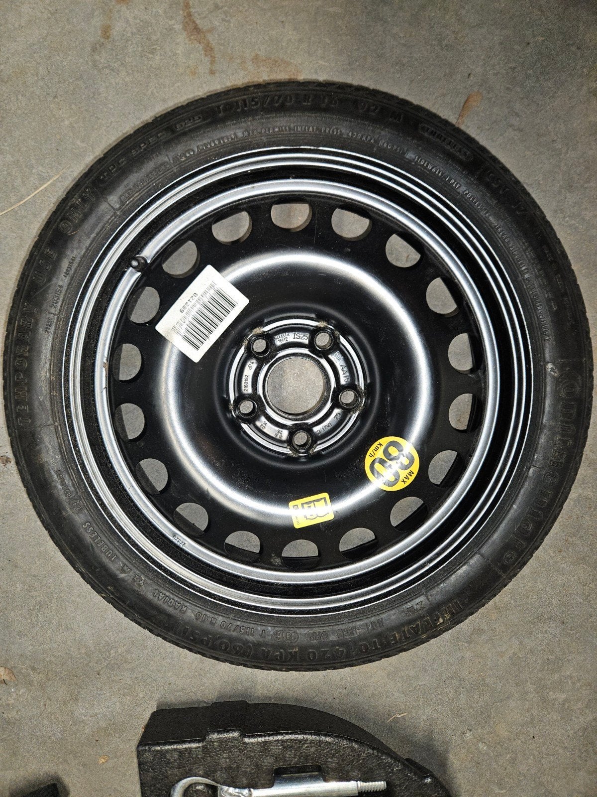 Opel thuiskomer + krikset reservewiel reserveband band 5x105, Ophalen, Nieuw, Buick