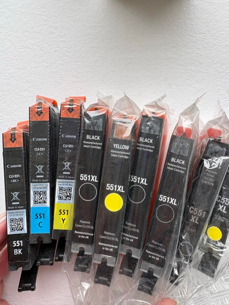 Canon CLI-551 & PGI-550XL Inktcartridges (Origineel & Remanu, Computers en Software, 3D-printerbenodigheden, Ophalen of Verzenden
